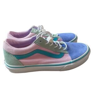 Vans Kids Sneakers in Pink, Blue, and Green